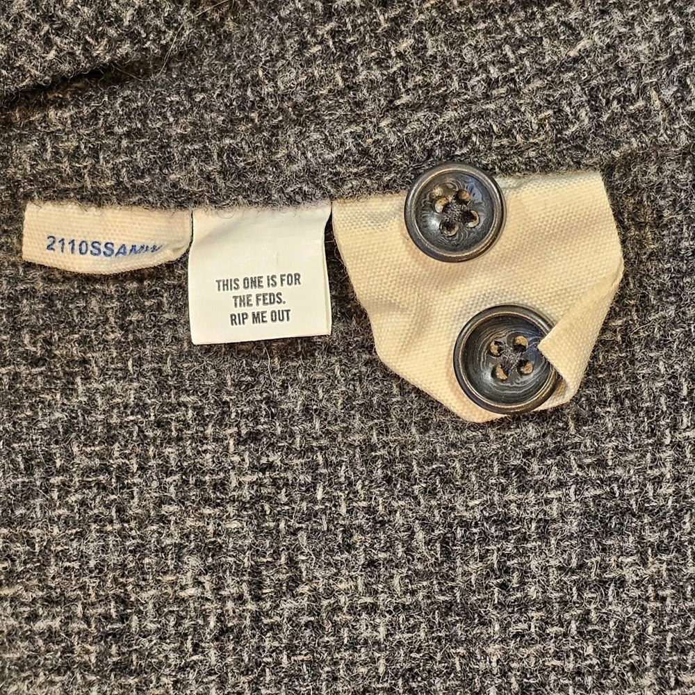 Taylor Stitch Service Shirt Men's Button-up 100% Wool Moss Melange Pocket 42 - Picture 6 of 10